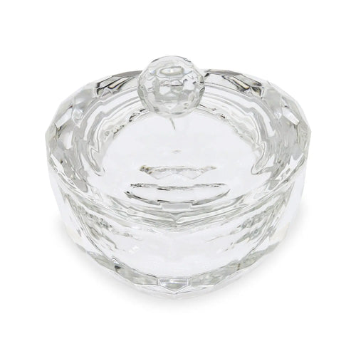 Grand plat et couvercle Dappen en cristal/verre - Forme de cœur