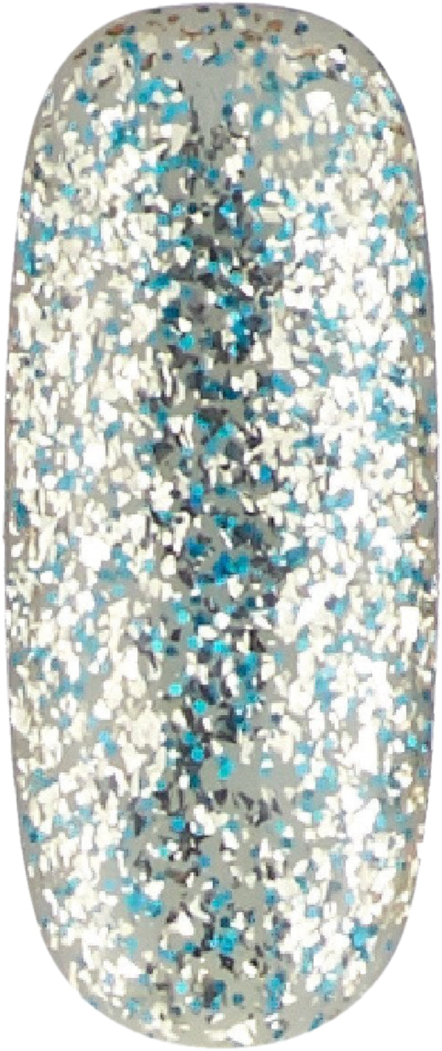 Winter Waterfall - UGGP-A0912 Urban Graffiti Blue and Silver Glitter Gel Polish 15ml