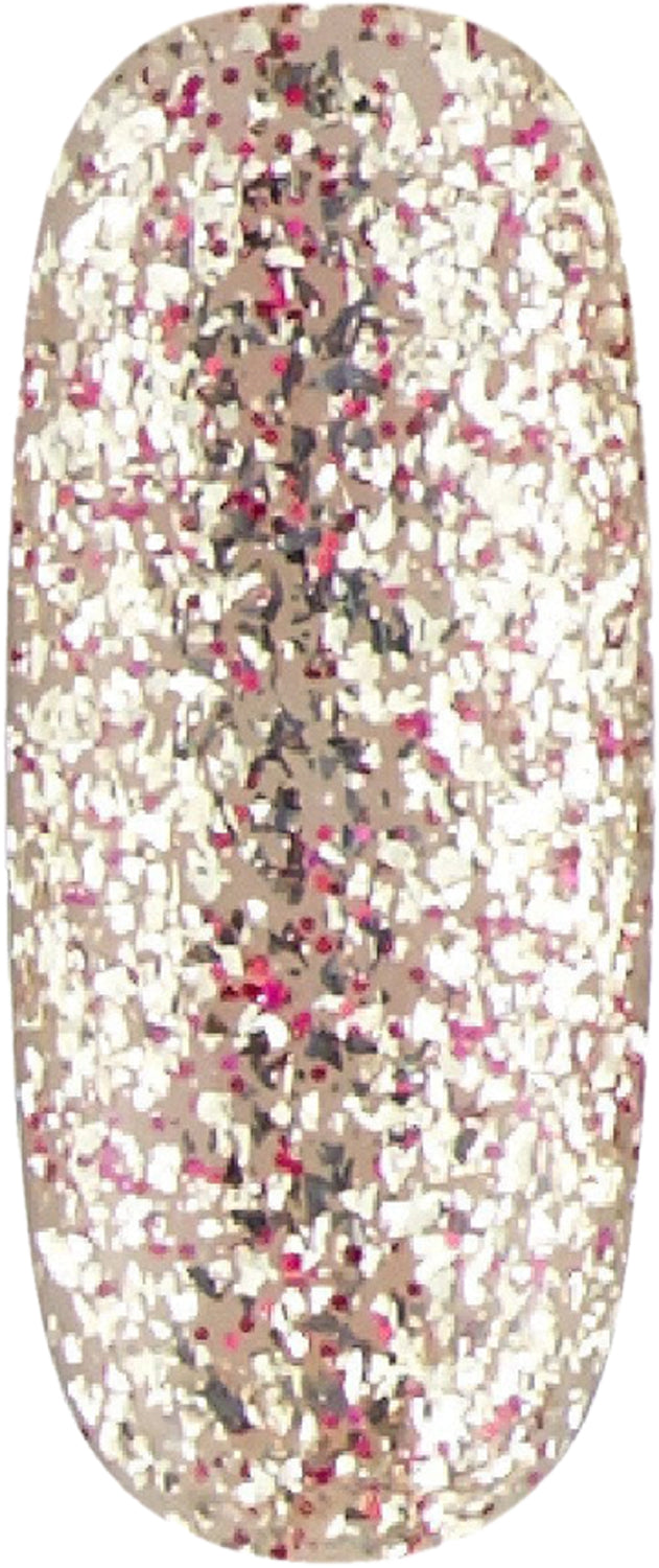 Cosmic Love - UGGP-A0916 Urban Graffiti Gold and Red Glitter Gel Polish 15ml