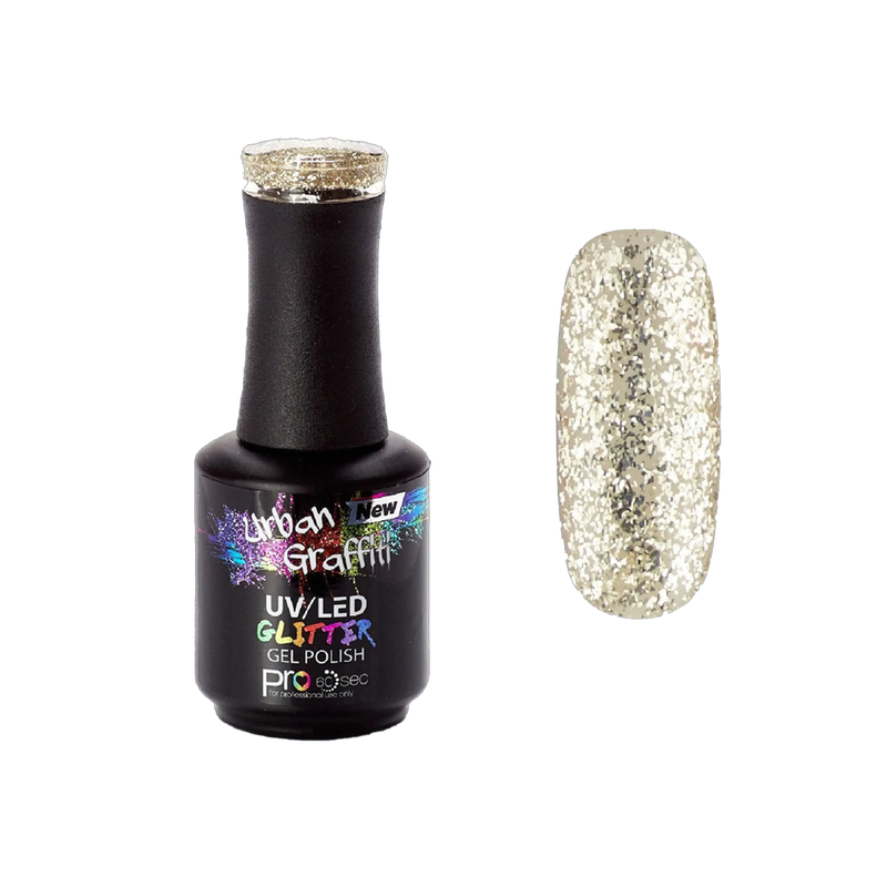 Midas Touch - UGGP-A0914 Urban Graffiti Gold Glitter Gel Polish 15ml