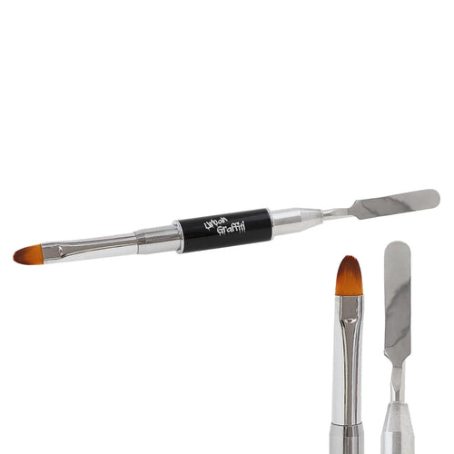 Urban Graffiti Spatule et pinceau Dual Tool Acrygel. Maîtrisez vos applications de gel hybride avec la solution ultime 2-en-1.